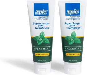THREW0009-X2 EPIC DENTAL Xylitol Toothpaste Spearmint Pack