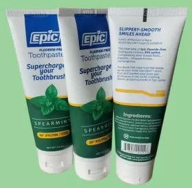 898414001146 EPIC DENTAL Pack Xylitol Toothpaste Spearmint