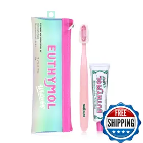B0FBM169S4 EUTHYMOL Whitening Travel Set Toothpaste Tsa Stain