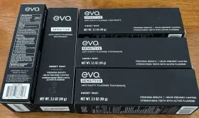 810147886203 EVO Sensitive Toothpaste Tubes Sweet Freshens