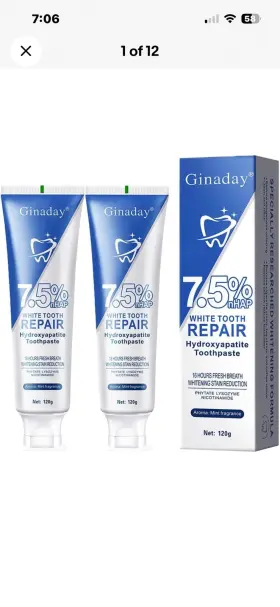 445001071063 GINADAY Hydroxyapatite Toothpaste Repair