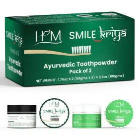 906150580732 HAPPY MOMS Smile Kriya Ayurvedic Toothpowder Duo
