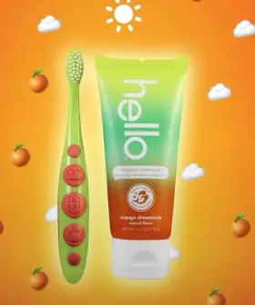 45070 HELLO Magical Mermaid Fluoride Toothpaste Dreamsicle #3