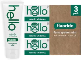 689991027335 HELLO Naturally Whitening Fluoride Toothpaste