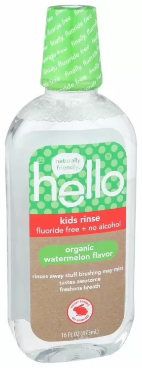 819156020028 HELLO Kids Rinse Fluoride Natural Watermelon