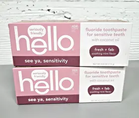 819156023395 HELLO Vegan Ya Sensitivity Toothpaste Fluoride