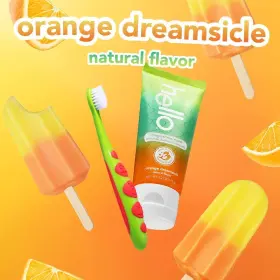 819156024132 HELLO Mermaid Dreamsicle Kids Fluoride Natural #3