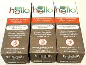 827854017448 HELLO Kids Fluoride Toothpaste Dreamsicle