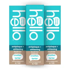 B09P44Q558 HELLO Whitening Fluoride Toothpaste Coconut Tea