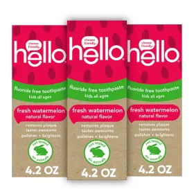 B09PQCH7P6 HELLO Watermelon Kids Toothpaste Fluoride Tube