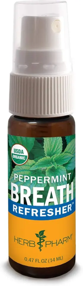 FBREATH05 HERB PHARM Breath Refresher Herbal Spray Pepperm