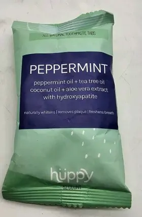 Peppermint HUPPY Toothpaste Tablets Natural Tabs