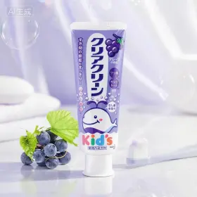 1027030611 KAO Grape Toothpaste Kids Fluoride Xylitol Dental
