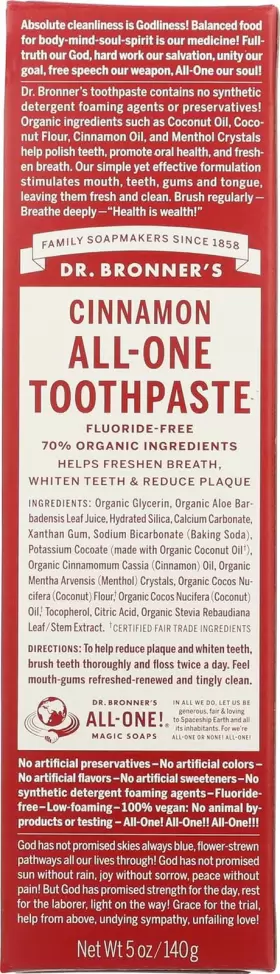 711181958409 KEHE DISTRIBUTORS Bronners Cinnamon Toothpaste