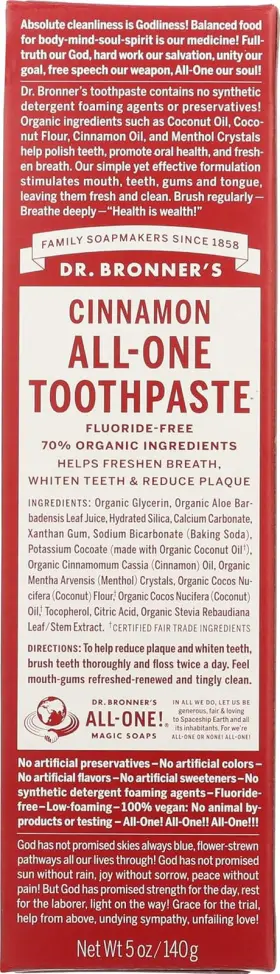 726084460720 KEHE DISTRIBUTORS Bronners Cinnamon Toothpaste