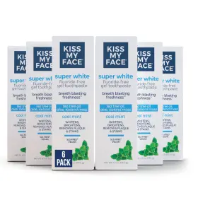 Kiss My Face B0cxjlcfjh Super White Toothpaste Gel Cool Mint Flavor Removes Plaque And