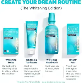 863705000283 LUMINEUX Whitening Toothpaste Pack Peroxide Safe #2