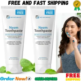 850070087209 M3 NATURALS Fluoride Neem Toothpaste Pack