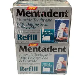 011113489507 MENTADENT Refills Fluoride Toothpaste Baking Nos