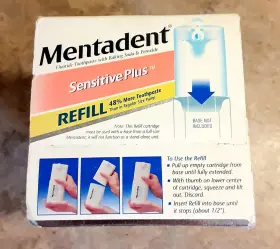 011113503906 MENTADENT Sensitive Baking Soda Peroxide Formula #2