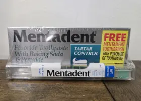 011113668506 MENTADENT Fluoride Toothpaste Dispenser Baking