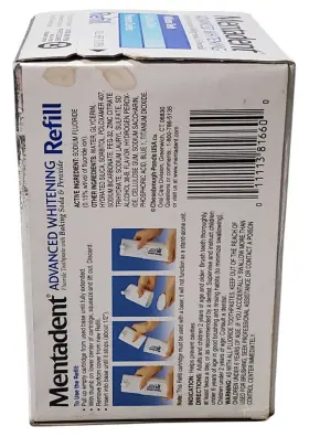 011113816600 MENTADENT Advanced Whitening Toothpaste Refill #3