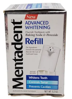 011113816600 MENTADENT Advanced Whitening Toothpaste Refill