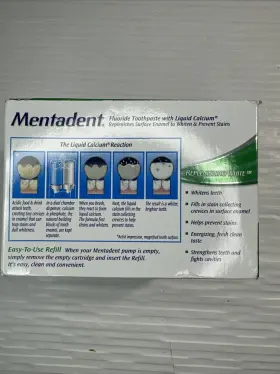 033200711209 MENTADENT Replenishing Fluoride Toothpaste #3