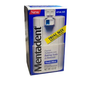 011113893809 MENTADENT TRAVEL SIZE Baking Soda Peroxide Trial