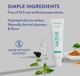 037000606154 NATIVE Fluoride Whitening Toothpaste Wild Oil #3