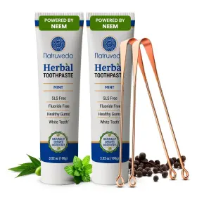 00850076894276 NATRUVEDA Neem Herbal Toothpaste Complimentary