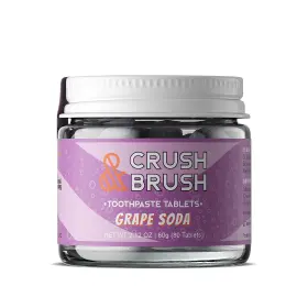 854178000252 NELSON NATURALS Crush Brush Toothpaste Grape Jar