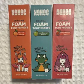 NHXH101 NOHOO Childrens Foam Toothpaste Pack Cantaloupe