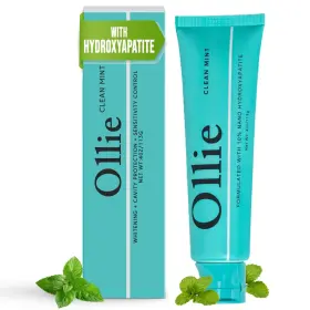 Ollie 850063327015 Clean Mint Nano Hydroxyapatite Toothpaste For Teeth Whitening 10% Hydroxyapa