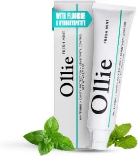 Ollie Br-olli-tpc4 Fresh Mint Fluoride Toothpaste With Hydroxyapatite For Remineralizing Enam Ollie Br-olli-tpc4 Fresh Mint Fluoride Toothpaste With Hydroxyapatite For Remineralizing Enam