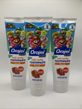 310310998998 ORAJEL Pack Mario Anti Cavity Fluoride Natural