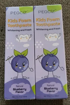 307372076509 PEGCIZ Kids Foam Toothpaste Blueberry Flavor