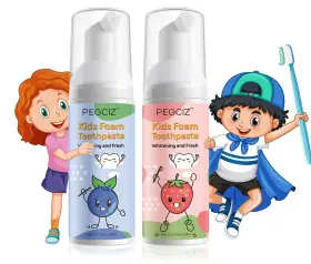 B09ZTMQTHH PEGCIZ Kids Foam Toothpaste Fluoride Toothbrush