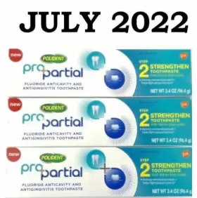 310158251002 POLIDENT Pro Partial Toothpaste Fluoride Step
