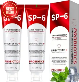 SP-6 PROBIOTIC WHITENING TOOTHPASTE Enhanced Formula Safe