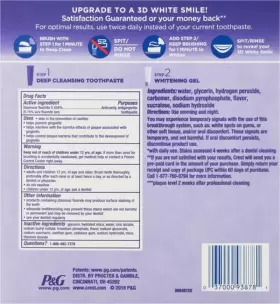 313599 PROCTER GAMBLE Crest Brilliance Step Clean Toothpaste #3