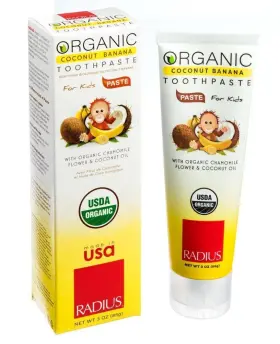 085178005316 RADIUS Childrens Toothpaste Coconut Banana Paste