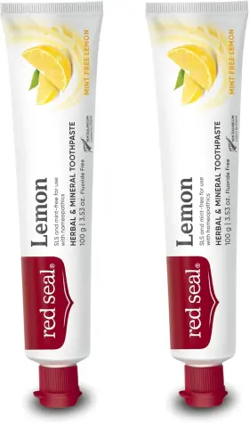 SEDSEAL3-2PK RED SEAL Herbal Mineral Lemon Toothpaste Pack