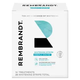 Rembrandt 049336312173 Teeth Whitening Strips Deeply White Enamel-safe 28