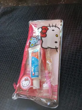 672935816133 SANRIO Hello Kitty Oral Care Travel Zipper Pouch