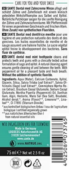 025089043010 SANTE NATURKOSMETIK Toothpastes #2
