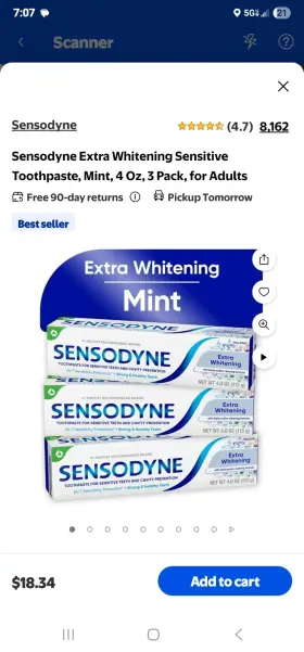 1015835748 SENSODYNE Whitening Sensitive Toothpaste Pack