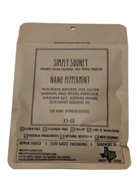 4KPTP-01 SIMPLY SOONEY Waste Vegan Fluoride Powder Nano Nah