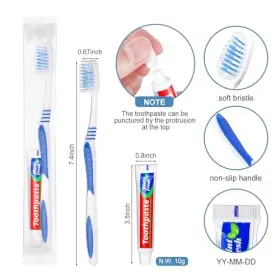 G0036-ZJ5BRUSH10G-100 SLEQUIPO Pack Disposable Toothbrushes