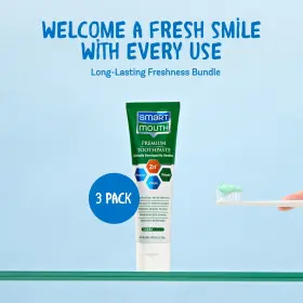 SM106-3 SMARTMOUTH Zinc Ion Toothpaste Cavity Help Mild Pack #3